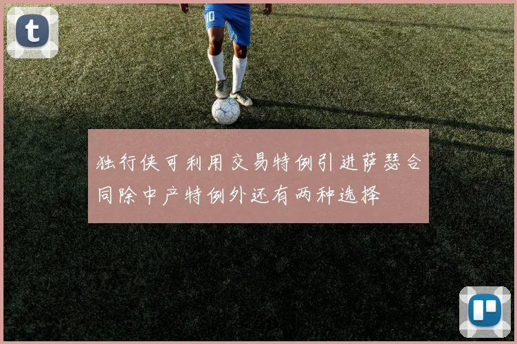 独行侠可利用交易特例引进萨瑟合同除中产特例外还有两种选择